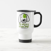 Meu melhor amigo é cão verde uma caneca isolada