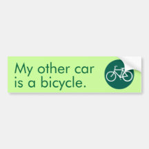 Meu outro carro é uma bicicleta adesivos