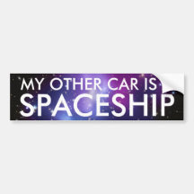 Meu outro carro é uma nave espacial adesivo