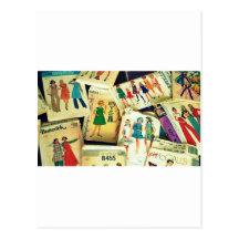 meus padrões sewing velhos cartoes postais