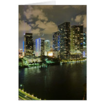 Miami na noite cartão