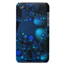 Miçanga azul da arte do Fractal Capa iPod Touch Case-Mate