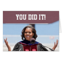 Michelle Obama - cartão da graduação
