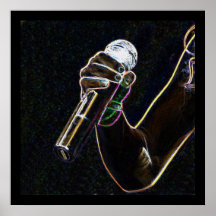 micro poster da canção do cantor da música do micr