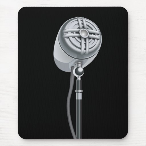 Microfone retro de prata legal mousepads