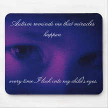 Milagre do autismo roxos mouse pads