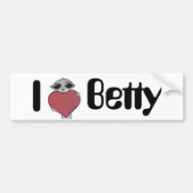 Mim alienígena de Betty do coração Adesivo