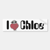 Mim alienígena de Chloe do coração Adesivo