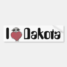 Mim alienígena de Dakota do coração Adesivos