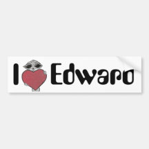 Mim alienígena de Edward do coração Adesivo