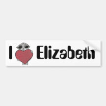 Mim alienígena de Elizabeth do coração Adesivo