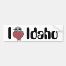 Mim alienígena de Idaho do coração Adesivos