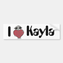 Mim alienígena de Kayla do coração Adesivo