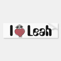 Mim alienígena de Leah do coração Adesivo