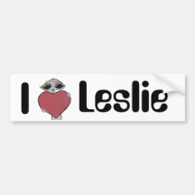 Mim alienígena de Leslie do coração Adesivos