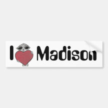 Mim alienígena de Madison do coração Adesivos