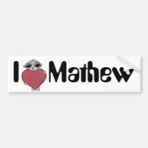 Mim alienígena de Mathew do coração Adesivo