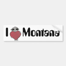 Mim alienígena de Montana do coração Adesivo