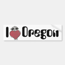 Mim alienígena de Oregon do coração Adesivos