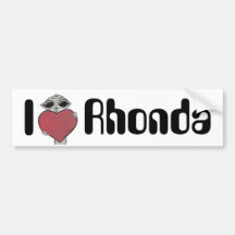 Mim alienígena de Rhonda do coração Adesivo