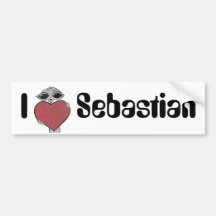 Mim alienígena de Sebastian do coração Adesivo