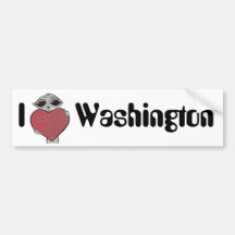 Mim alienígena de Washington do coração Adesivo