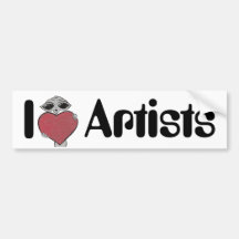 Mim artistas do coração estrangeiros adesivo