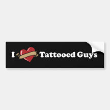 Mim autocolante no vidro traseiro preto Tattooed d Adesivo