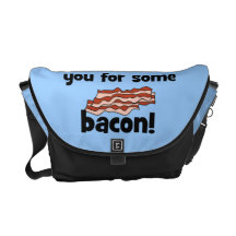 Mim bigode você para algum bacon bolsas mensageiro