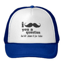 mim bigode você uma pergunta boné