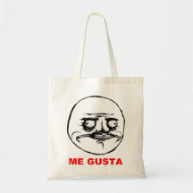 Mim cara Meme da raiva de Gusta Bolsa De Lona