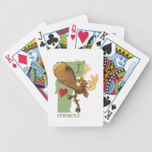 Mim cartões de jogo de Vermont do coração Jogos De Cartas