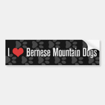 Mim (coração) cães de montanha de Bernese Adesivo