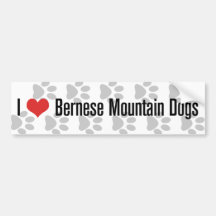 Mim (coração) cães de montanha de Bernese Adesivos
