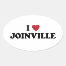 Mim coração Joinville Brasil Adesivos Em Formato Oval