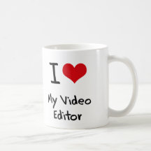 Mim coração meu editor video canecas