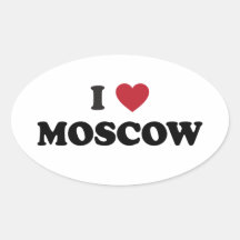 Mim coração Moscovo Rússia Adesivos