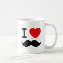 Mim coração/Moustaches/bigodes do amor Caneca