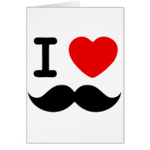 Mim coração/Moustaches/bigodes do amor Cartoes