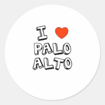 Mim coração Palo Alto Adesivo Em Formato Redondo