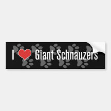 Mim (coração) Schnauzers gigantes Adesivo