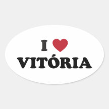 Mim coração Vitória Brasil Adesivos Ovais