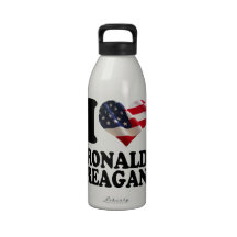 Mim garrafa da liberdade de Ronald Reagan do coraç Garrafas De Água