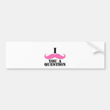 Mim Moustache você um Moustache do rosa da pergunt Adesivos