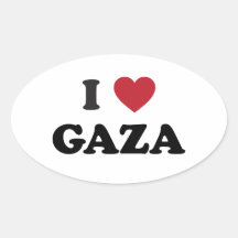 Mim palestino de Gaza do coração Adesivo