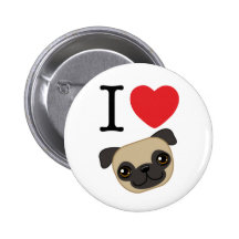 Mim Pugs da jovem corça do coração Boton
