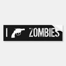 Mim zombis do revólver adesivo