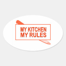 Minha cozinha. Minhas regras. Design do divertimen Adesivo