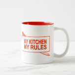 Minha cozinha. Minhas regras. Design do divertimen Canecas