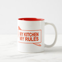 Minha cozinha. Minhas regras. Design do divertimen Canecas